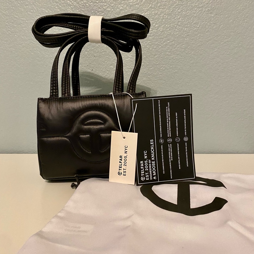 Telfar Small Puff Shopping Bag (Black) (New)
